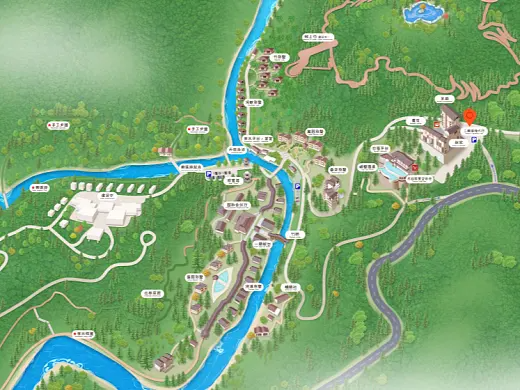 隆德结合景区手绘地图智慧导览和720全景技术，可以让景区更加“动”起来，为游客提供更加身临其境的导览体验。